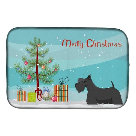 Carolines Treasures Scottish Terrier Christmas Tree Dish Drying Mat CK3560DDM